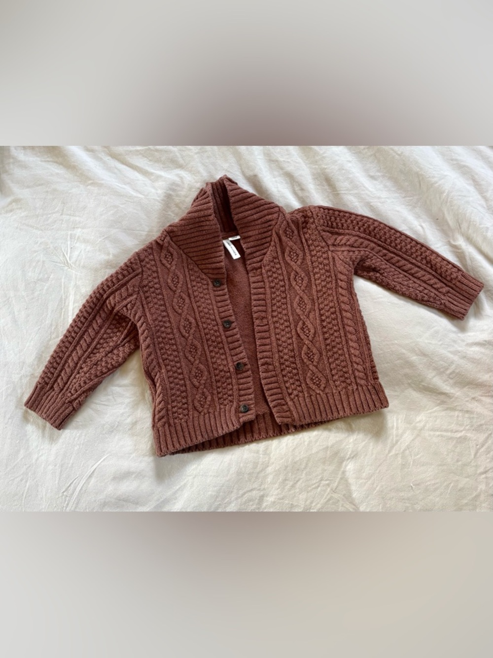 Janie and Jack Baby Cable Knit Shawl Collar
Cardigan size 12-18 months - Picture 3 of 6